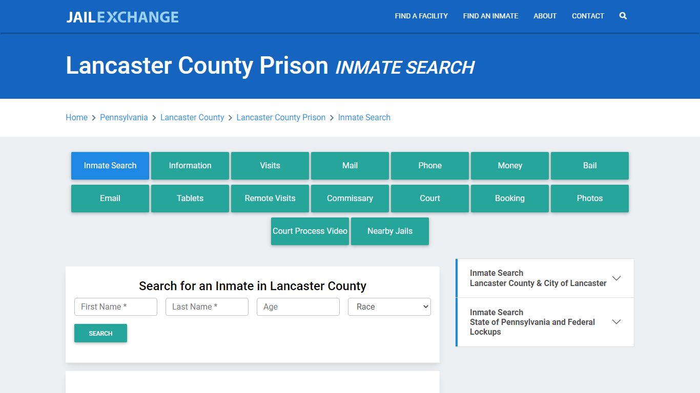 Lancaster County Prison, PA Inmate Search: Roster & Mugshots